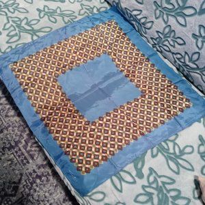 Phillipe Mid Century Modern 1960s Square Amoebic Designer Satin Scarf